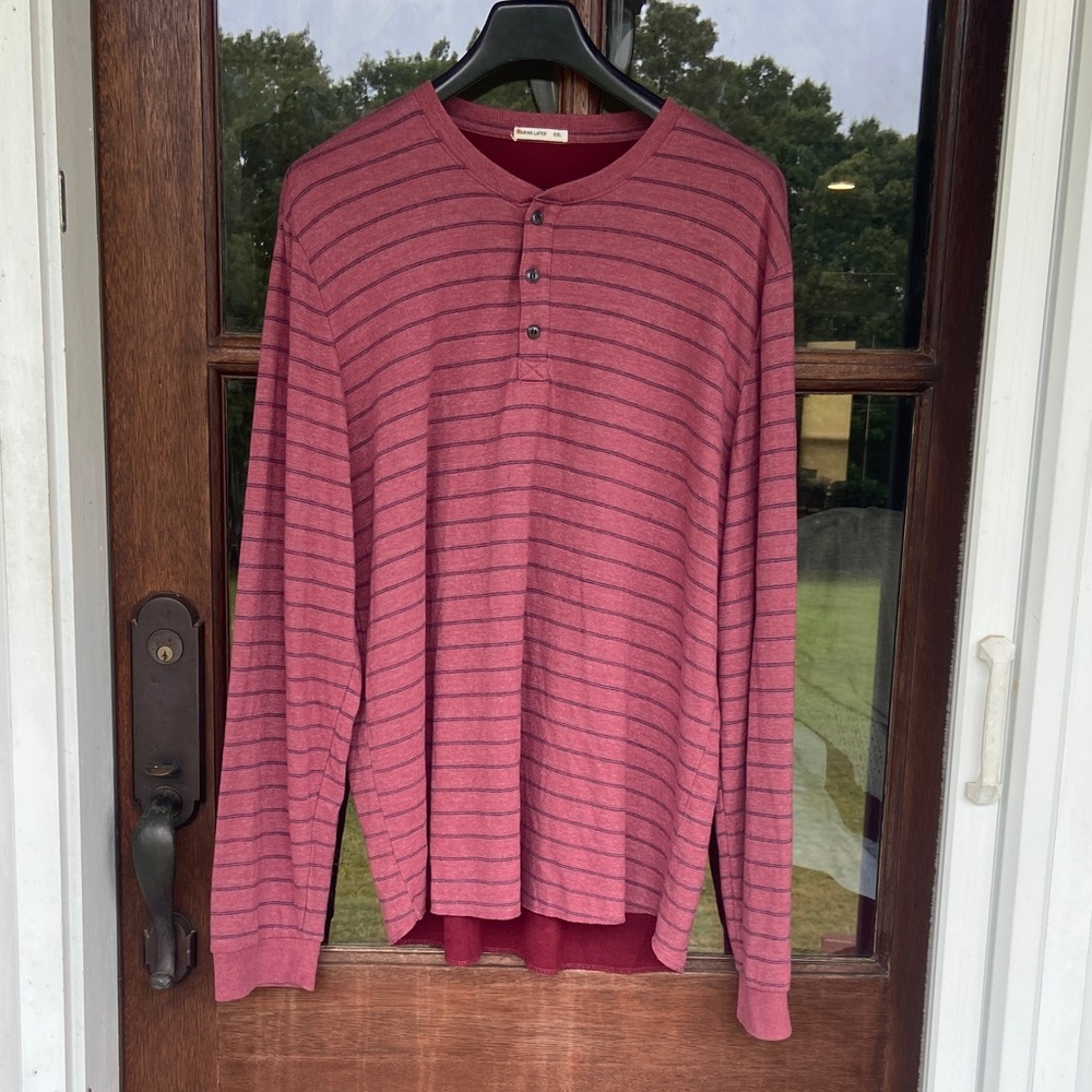 Marine Layer Striped Henley.‎ Size XXL